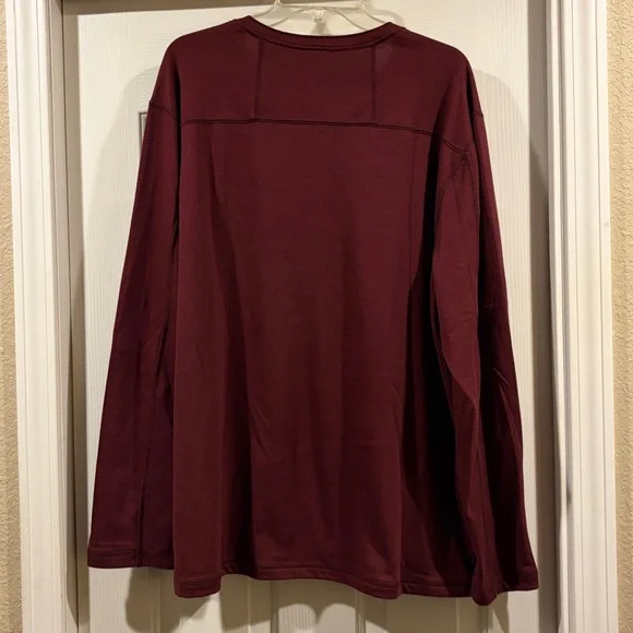 Tommy Bahama men’s Maroon Long Sleeve Henley XXL like new - Picture 4 of 5